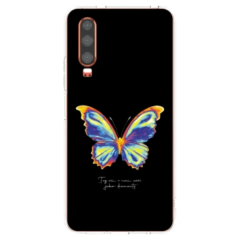 Picasee silikónový prehľadný obal pre Huawei P30 - Diamanty Black