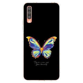 Picasee silikónový prehľadný obal pre Samsung Galaxy A70 A705F - Diamanty Black