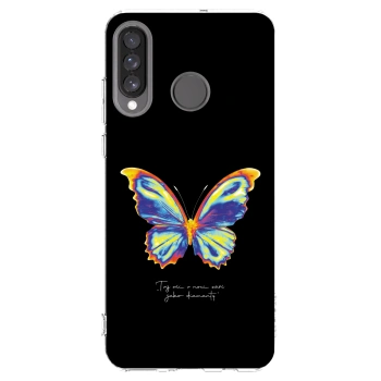 Picasee silikónový prehľadný obal pre Huawei P30 Lite - Diamanty Black