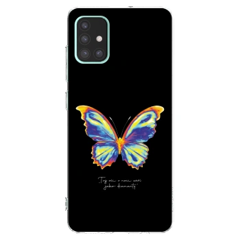 Picasee silikónový prehľadný obal pre Samsung Galaxy A51 A515F - Diamanty Black