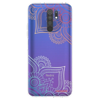 Picasee silikónový prehľadný obal pre Xiaomi Redmi 9 - Kvetinový vzor