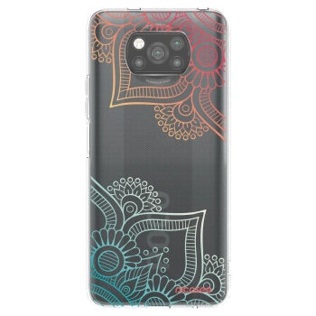 Picasee silikónový čierny obal pre Xiaomi Poco X3 - Kvetinový vzor