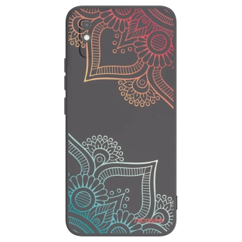 Picasee silikónový čierny obal pre Xiaomi Redmi 9AT - Kvetinový vzor