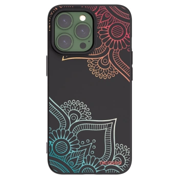 Picasee silikónový čierny obal pre Apple iPhone 13 Pro - Kvetinový vzor