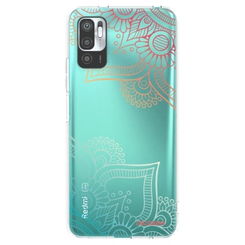 Picasee silikónový prehľadný obal pre Xiaomi Redmi Note 10 5G - Kvetinový vzor