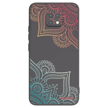 Picasee silikónový čierny obal pre Xiaomi Redmi Note 9T - Kvetinový vzor