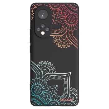 Picasee silikónový čierny obal pre Huawei Nova 9 - Kvetinový vzor