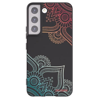 Picasee silikónový čierny obal pre Samsung Galaxy S22 5G - Kvetinový vzor