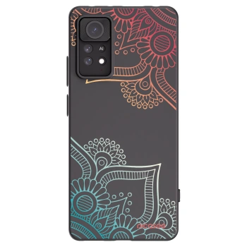 Picasee silikónový čierny obal pre Xiaomi Redmi Note 11 Pro - Kvetinový vzor