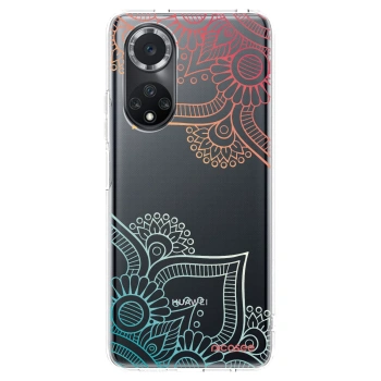 Picasee silikónový prehľadný obal pre Huawei Nova 9 SE - Kvetinový vzor
