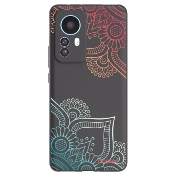 Picasee silikónový čierny obal pre Xiaomi 12T - Kvetinový vzor