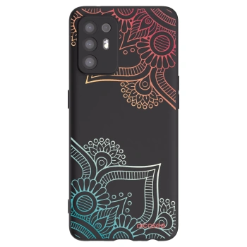 Picasee silikónový čierny obal pre OPPO A94 5G - Kvetinový vzor