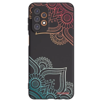 Picasee silikónový čierny obal pre Samsung Galaxy A23 A235F 4G - Kvetinový vzor