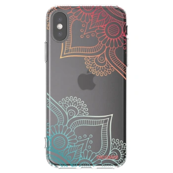 Picasee silikónový prehľadný obal pre Apple iPhone X/XS - Kvetinový vzor