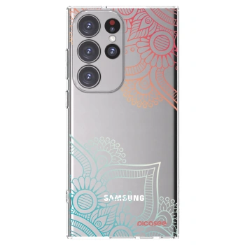 Picasee silikónový prehľadný obal pre Samsung Galaxy S23 Ultra 5G - Kvetinový vzor
