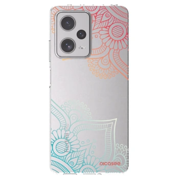 Picasee silikónový prehľadný obal pre Xiaomi Redmi Note 12 Pro+ 5G - Kvetinový vzor