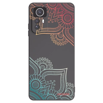 Picasee silikónový čierny obal pre Xiaomi Redmi Note 12S - Kvetinový vzor