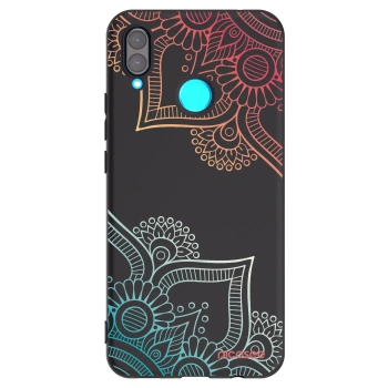 Picasee silikónový čierny obal pre Huawei Nova 3 - Kvetinový vzor