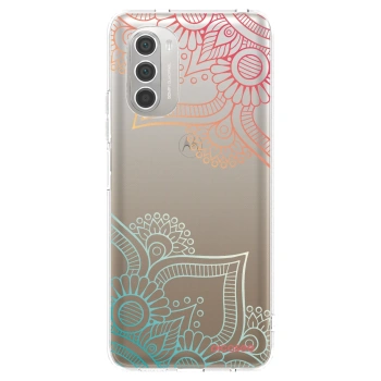 Picasee silikónový prehľadný obal pre Motorola Moto G51 - Kvetinový vzor