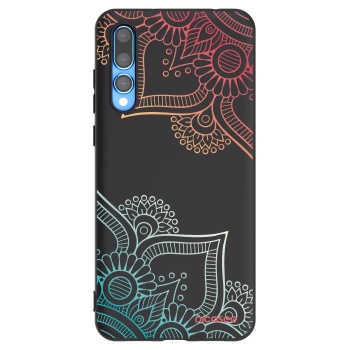 Picasee silikónový čierny obal pre Huawei P20 Pro - Kvetinový vzor