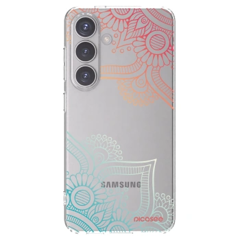 Picasee silikónový prehľadný obal pre Samsung Galaxy S24 S921B 5G - Kvetinový vzor