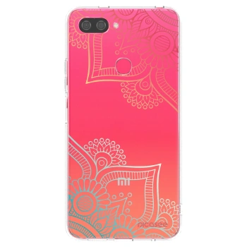 Picasee silikónový prehľadný obal pre Xiaomi Mi 8 Lite - Kvetinový vzor