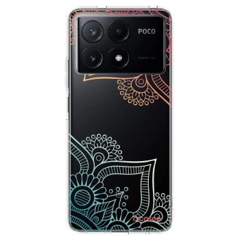 Picasee silikónový prehľadný obal pre Xiaomi Poco X6 Pro - Kvetinový vzor