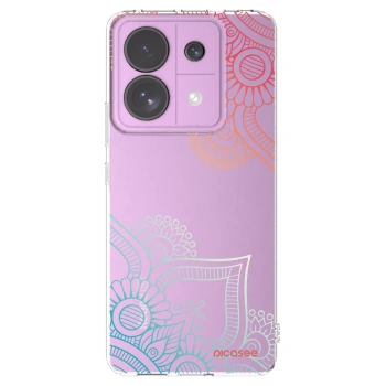 Picasee silikónový prehľadný obal pre Xiaomi Redmi Note 13 Pro 5G - Kvetinový vzor