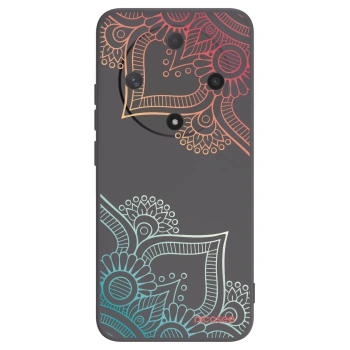 Picasee silikónový čierny obal pre Honor Magic6 Lite 5G - Kvetinový vzor