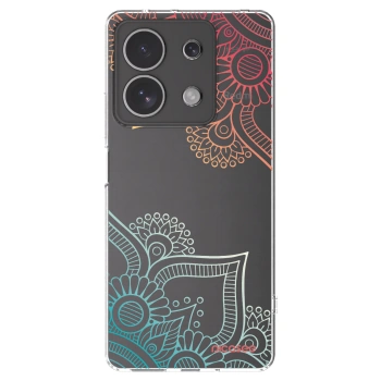 Picasee silikónový prehľadný obal pre Xiaomi Redmi Note 13 4G - Kvetinový vzor