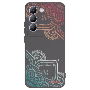 Picasee silikónový čierny obal pre Vivo V40 SE 5G - Kvetinový vzor