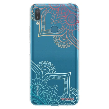 Picasee silikónový prehľadný obal pre Huawei Y7 2019 - Kvetinový vzor