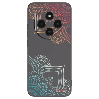 Picasee silikónový čierny obal pre Xiaomi Poco C75 - Kvetinový vzor