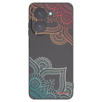 Picasee silikónový čierny obal pre Xiaomi Redmi A5 - Kvetinový vzor