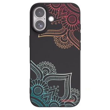 Picasee silikónový čierny obal pre Apple iPhone 17 - Kvetinový vzor