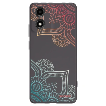 Picasee silikónový čierny obal pre Motorola Moto E14 - Kvetinový vzor