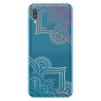Picasee silikónový prehľadný obal pre Huawei Y6 2019 - Kvetinový vzor