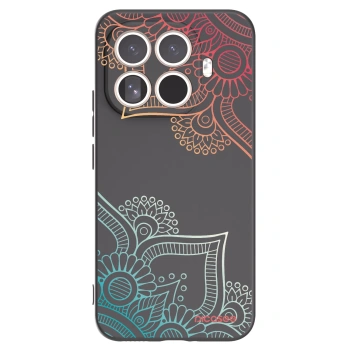 Picasee silikónový čierny obal pre Xiaomi 15T Pro - Kvetinový vzor