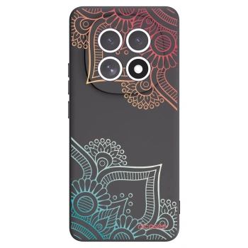Picasee silikónový čierny obal pre Xiaomi Redmi Note 15 - Kvetinový vzor