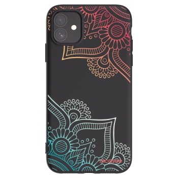 Picasee silikónový čierny obal pre Apple iPhone 11 - Kvetinový vzor