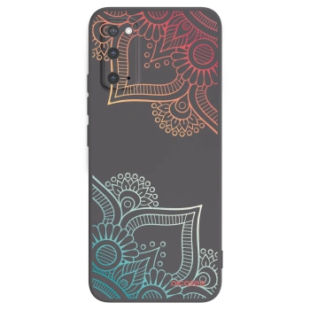 Picasee silikónový čierny obal pre Samsung Galaxy S20 G980F - Kvetinový vzor