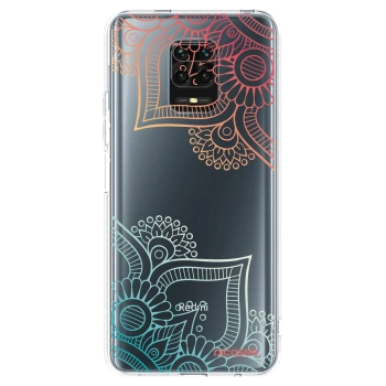 Picasee silikónový prehľadný obal pre Xiaomi Redmi Note 9 Pro - Kvetinový vzor