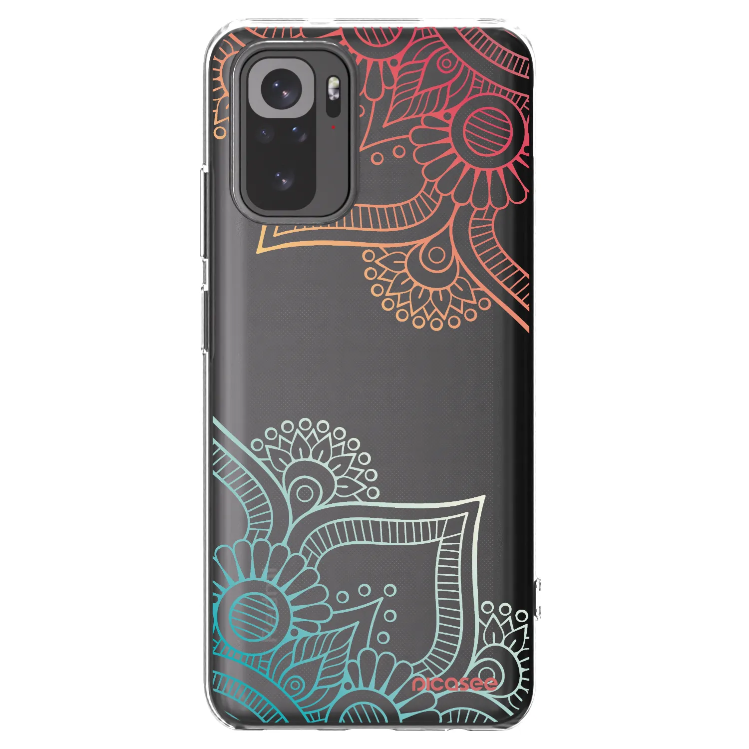 Picasee silikónový prehľadný obal pre Xiaomi Redmi Note 10 - Kvetinový vzor