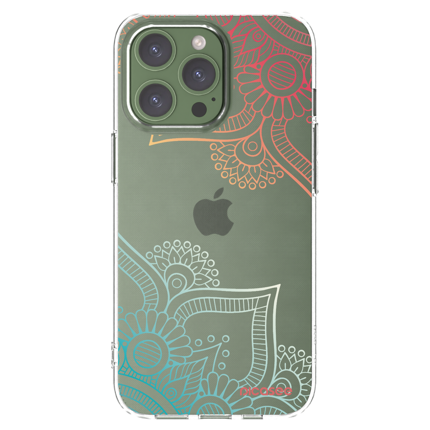 Picasee silikónový prehľadný obal pre Apple iPhone 13 Pro - Kvetinový vzor