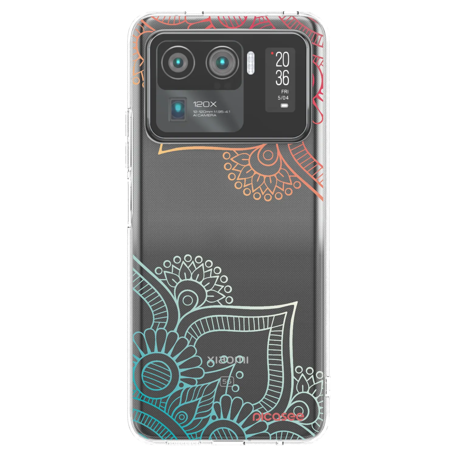 Picasee silikónový prehľadný obal pre Xiaomi Mi 11 Ultra - Kvetinový vzor