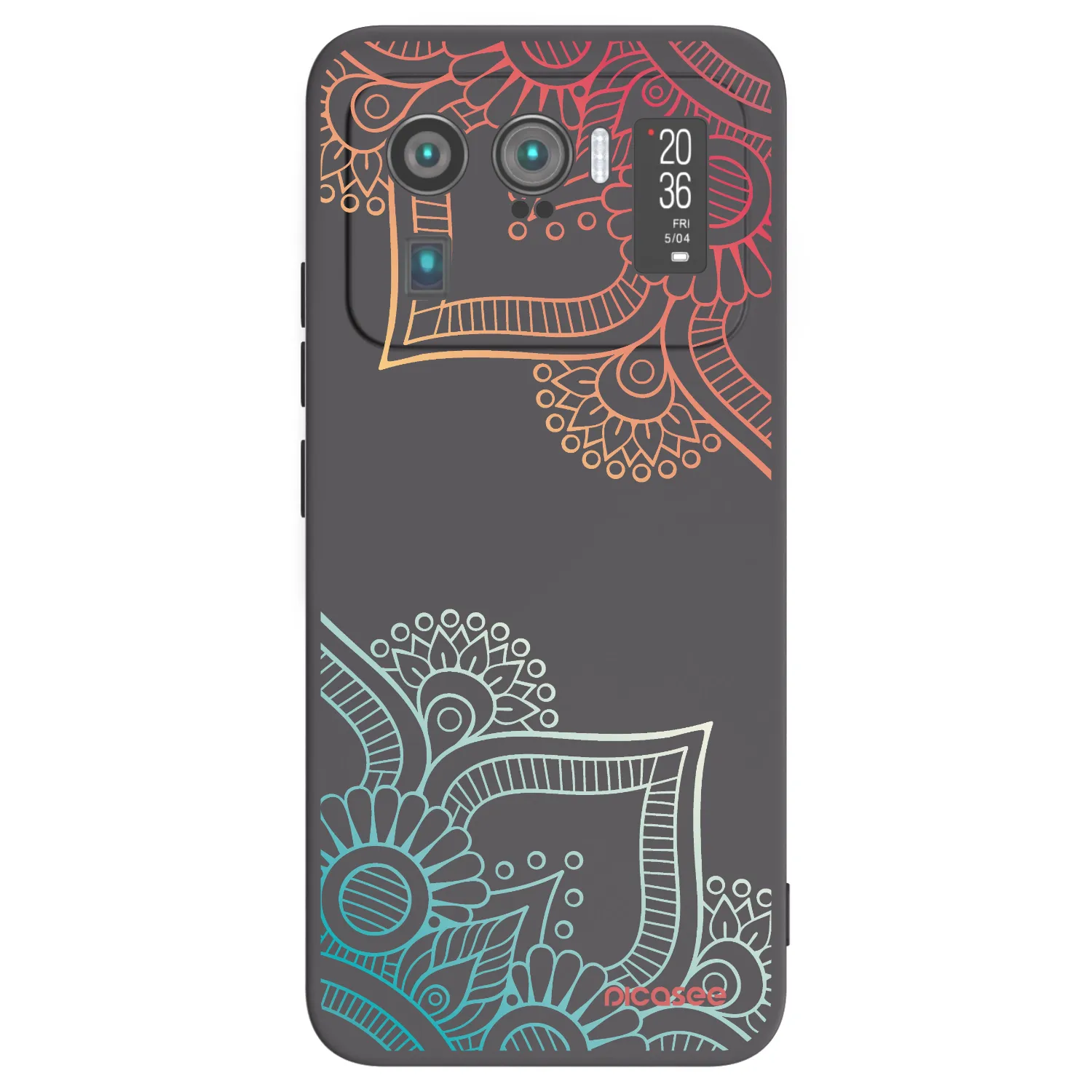 Picasee silikónový čierny obal pre Xiaomi Mi 11 Ultra - Kvetinový vzor