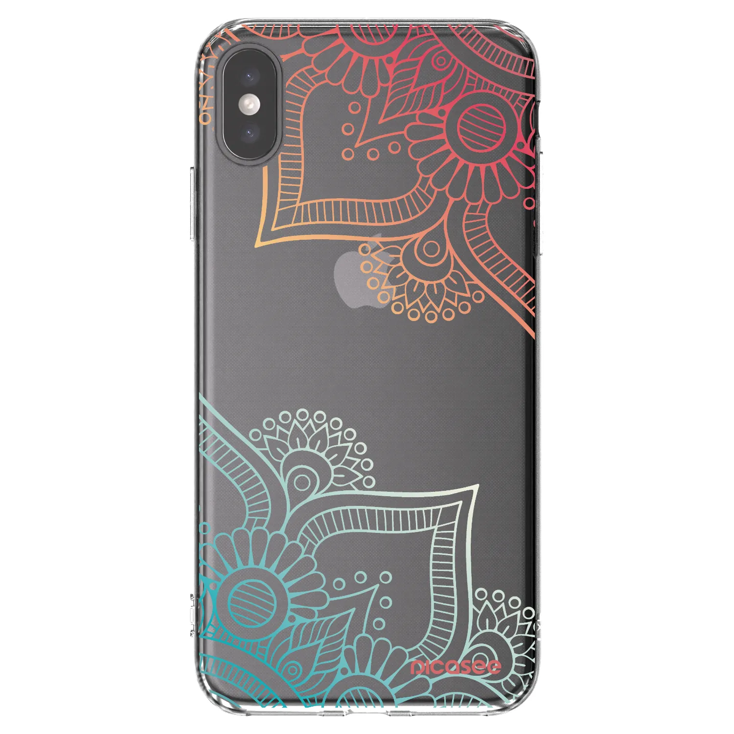 Picasee silikónový prehľadný obal pre Apple iPhone XS Max - Kvetinový vzor