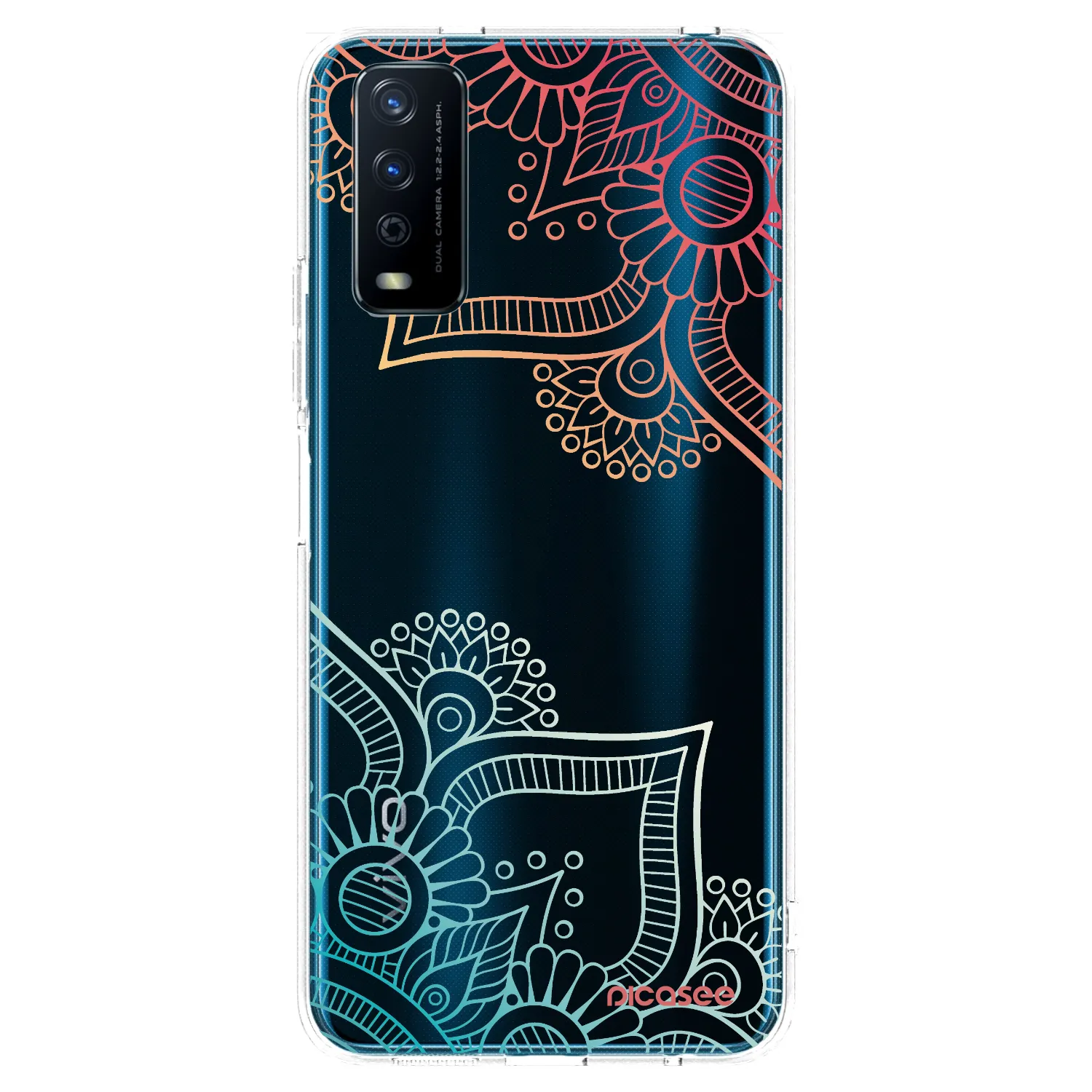 Picasee silikónový prehľadný obal pre Vivo Y11s - Kvetinový vzor