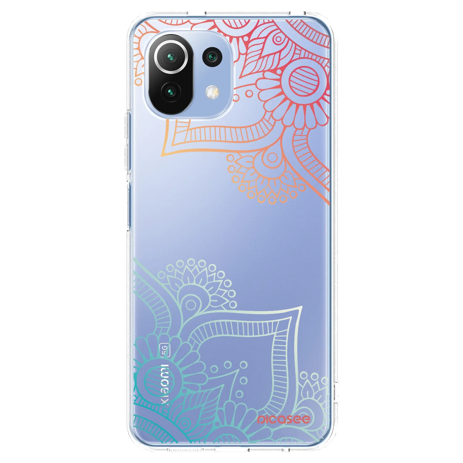 Picasee silikónový prehľadný obal pre Xiaomi 11 Lite 5G NE - Kvetinový vzor