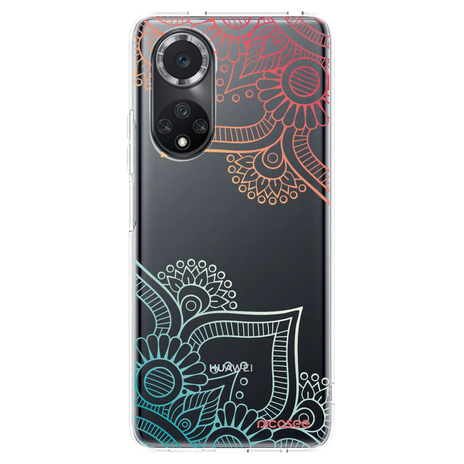 Picasee silikónový prehľadný obal pre Huawei Nova 9 SE - Kvetinový vzor